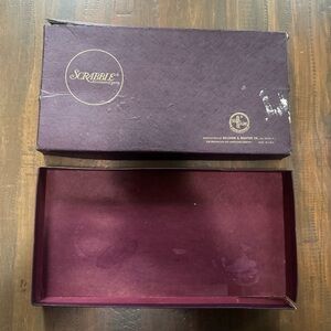 Vtg SCRABBLE Board Game BOX ONLY Selchow & Righter Copyright 1948 Rough Shape